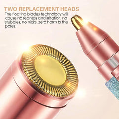 2 in 1 Electric Eyebrow Trimmer and Shaver, Rechargeable Hair Remover for All Parts Use in Pen Flawless Hair Remover Rechargeable Painless-Precision Eyebrow Trimmer and Eyebrow Razor Tool with LED Light for Face, Lips, Nose, Chin, Arm